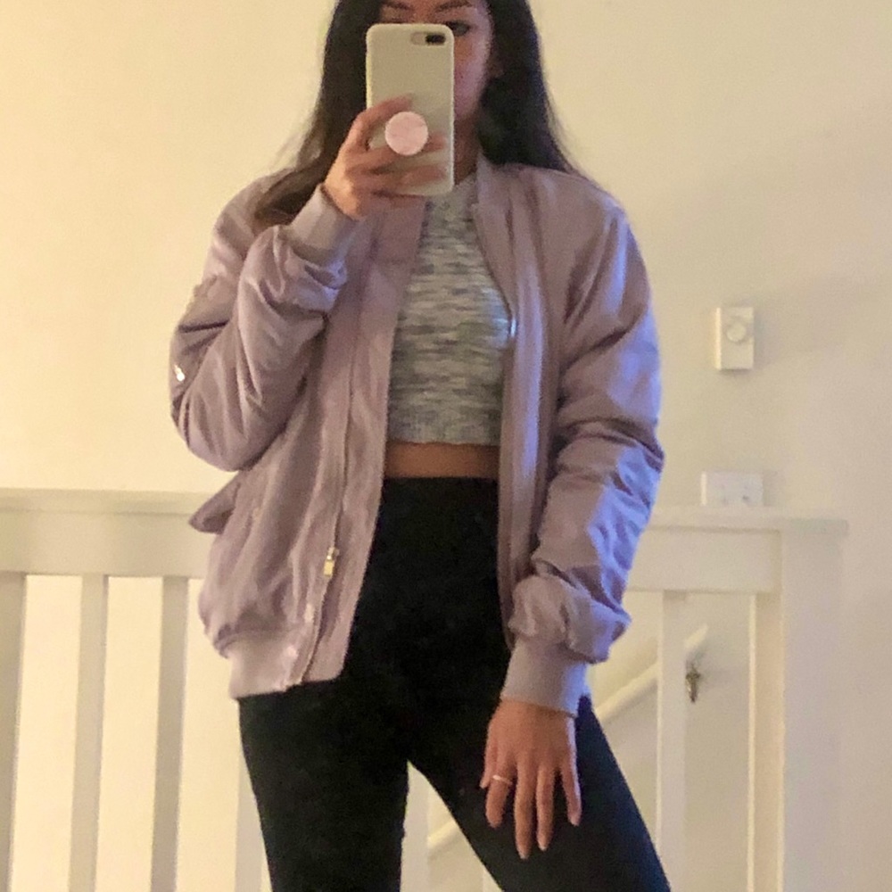 H&M Purple Bomber Jacket